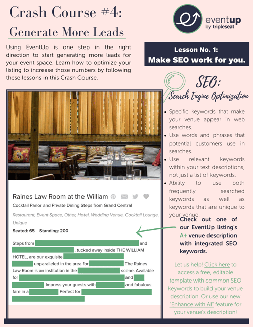 EventUp Crash Course 4 - Generate more leads
