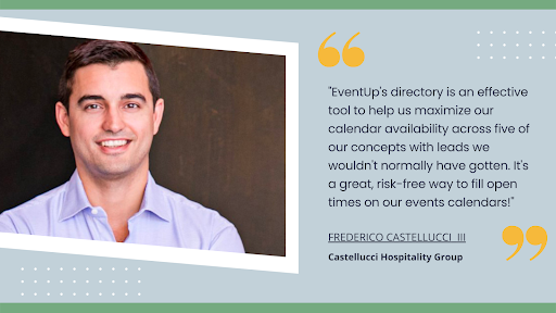 EventUp Customer Testimomial Castellucci Hospitality Group